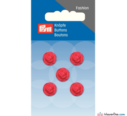 Prym - Rose Buttons - Red - WeaverDee.com Sewing & Crafts - 1