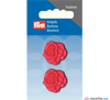 Prym - Rose Buttons - Red - WeaverDee.com Sewing & Crafts - 4