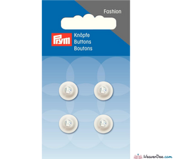 Prym - Pearl with Set Stone Buttons 11 mm - WeaverDee.com Sewing & Crafts - 1