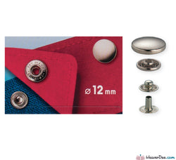 Prym - Press Studs (No-Sew) - Silver 12mm: Pack of 12 - WeaverDee.com Sewing & Crafts - 1