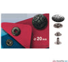 Prym - Press Studs (No-Sew) - Silver, 'New fusion' 20mm: Pack of 6 - WeaverDee.com Sewing & Crafts - 2