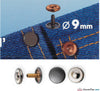 Prym - Jeans Rivets (No-Sew) Copper 9mm: Pack of 24 - WeaverDee.com Sewing & Crafts - 2