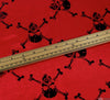 WeaverDee - Skull & Crossbone Red Satin Fabric - WeaverDee.com Sewing & Crafts - 3
