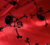 WeaverDee - Skull & Crossbone Red Satin Fabric - WeaverDee.com Sewing & Crafts - 2
