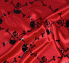 WeaverDee - Skull & Crossbone Red Satin Fabric - WeaverDee.com Sewing & Crafts - 5