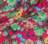 WeaverDee - Silky Satin Fabric - Floral Charmed Cerise - WeaverDee.com Sewing & Crafts - 7