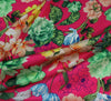 WeaverDee - Silky Satin Fabric - Floral Charmed Cerise - WeaverDee.com Sewing & Crafts - 8
