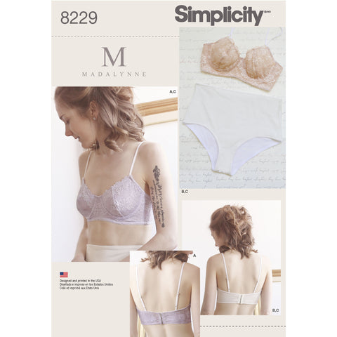 Simplicity - S8229 Misses' Underwire Bras & Panties - WeaverDee.com Sewing & Crafts - 1