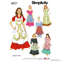 Simplicity Pattern S8827 Misses' Aprons