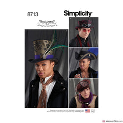 Simplicity Pattern S8713 Men's Costume Hats in 3 Sizes