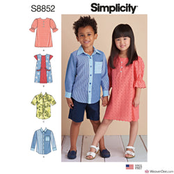 Simplicity Pattern S8852 Children's Dresses & Shirt