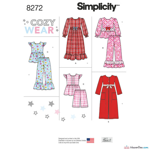 Simplicity - S8272 Child's / Girl's Sleepwear & Robe - WeaverDee.com Sewing & Crafts - 1