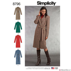 Simplicity Pattern S8796 Misses'/ Miss Petite Lined Coats