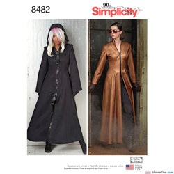 Simplicity Pattern S8482 Misses' Steampunk Matrix Vampire Costume Coats