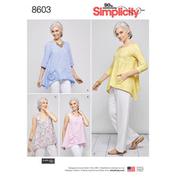 Simplicity Pattern S8603 Misses' Pullover Tops by Elaine Heigl