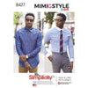Simplicity Pattern S8427 Men's Fitted Shirt with Collar & Cuff Variations by Mimi G