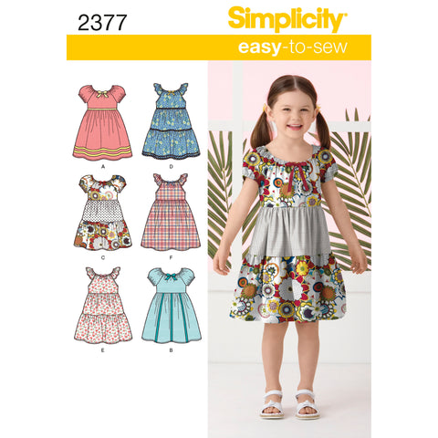 Simplicity Pattern S2377 Child's Dresses