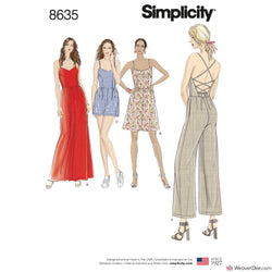 Simplicity Pattern S8635 Misses' Dress, Jumpsuit & Romper