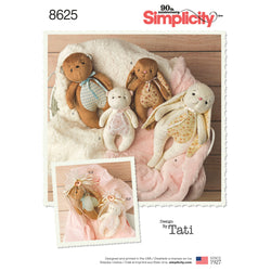 Simplicity Pattern S8625 Stuffed Animals & Gift Bags