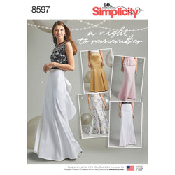 Simplicity Pattern S8597 Misses' & Women's Special Occasion Skirts