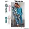Simplicity Pattern S8803 Pyjama Bottoms & Shirt (Girls' & Misses')