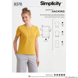 Simplicity Pattern S8376 Misses' Knit Top with Multiple Pieces for Design Hacking