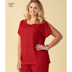 Simplicity Pattern S1446 Women's Pull-On Tops, Trousers or Shorts