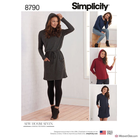 Simplicity Pattern S8790 Misses' Knit Dresses & Tunics