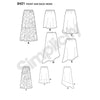Simplicity Pattern S8421 Misses' Skirts in 3 Lengths with Hem Variations