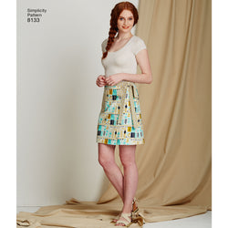 Simplicity Pattern S8133 Misses' Learn to Sew Wrap Skirts