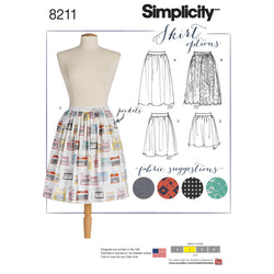 Simplicity - S8211 Misses' Dirndl Skirts in Three Lengths - WeaverDee.com Sewing & Crafts - 1