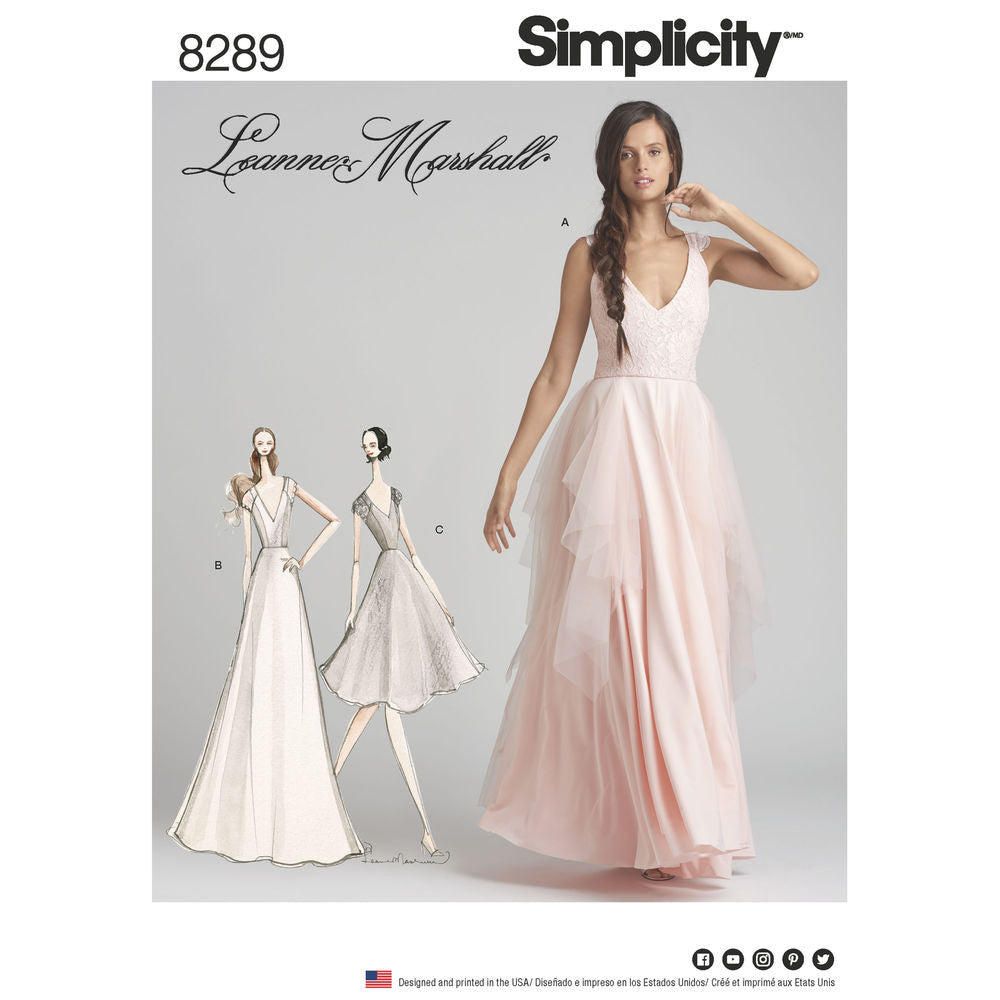 Simplicity Pattern S8289 Misses' Special Occasion Dresses Simplicity Pattern S8289 Misses' Special Occasion Dresses