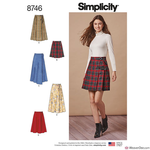 Simplicity Pattern S8746 Misses' Wrap Skirts