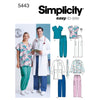 Simplicity Pattern S5443 Women's & Men's Plus Size Scrubs