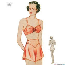 Simplicity Pattern S8510 Misses' Vintage 1930s Brassiere and Panties