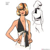 Simplicity Pattern S5555 Misses' Vintage 1970s Jiffy Knit Wrap & Tie Top