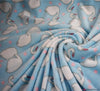 Blue Swan Fleece Fabric [DOUBLE SIDED]