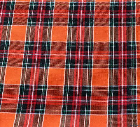 WeaverDee - Polyviscose Tartan Fabric / Sienna Flame - WeaverDee.com Sewing & Crafts - 1