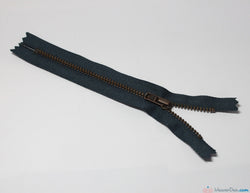 YKK - Trouser Zip / Antique-Brass Teeth [579 Dark Grey] - WeaverDee.com Sewing & Crafts