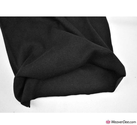 Tubular Ribbing Cotton Fabric - Black