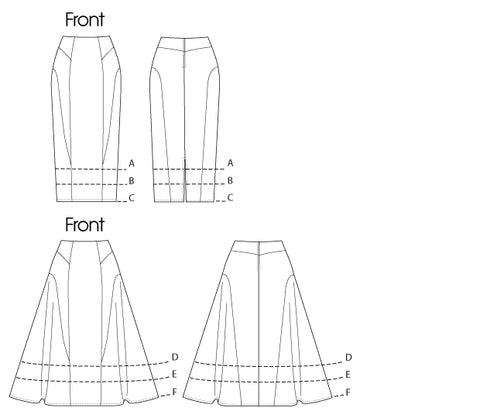 Vogue Pattern: V8750 Misses' Side-Flare or Pencil Skirts – WeaverDee.com