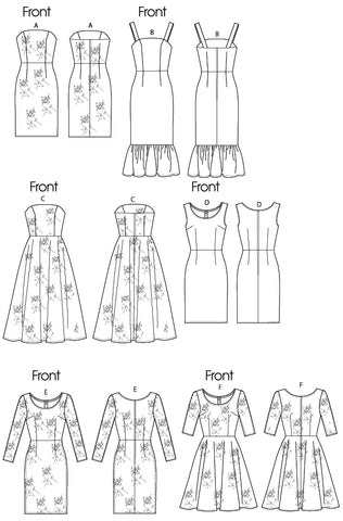 Vogue Pattern: V8766 Fitted or Flared Dresses (Misses' / Misses' Petite ...