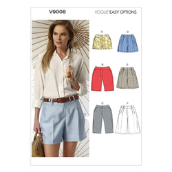 Vogue - V9008 Misses' Shorts | Easy - WeaverDee.com Sewing & Crafts - 1