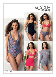 Vogue - V9192 Misses' Wrap Top Bikini One Piece Swimsuits & Cover-ups - WeaverDee.com Sewing & Crafts - 1