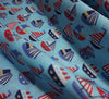 Polycotton Fabric - Sailing Yachts Blue